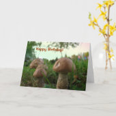 Field Mushrooms Happy Birthday Kaart (Gele Bloem)