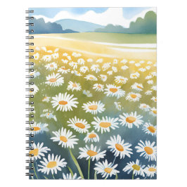 Field of Daisies | Flower Meadow Floral Painting  Notitieboek