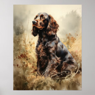 Field Spaniel Chien Art Imprimer Poster