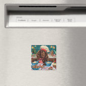 Field Spaniel Holiday Baking: Feestelijke Kerst Magneet (Insitu (Vaatwasser))