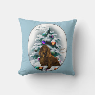 Field Spaniel Kerstmis Kussen
