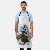 Field Spaniel Kerstmis Schort (Gedragen)