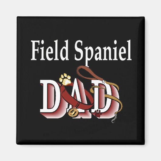 Field Spaniel papa Magnet (Devant)