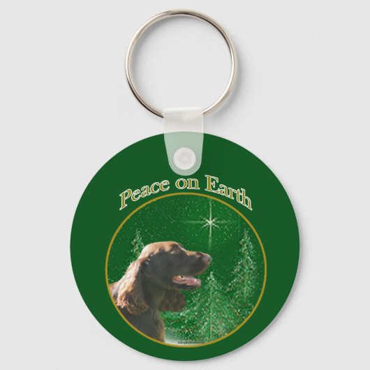 Field Spaniel Peace Sleutelhanger (Voorkant)