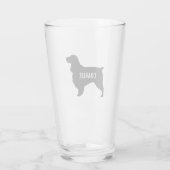 Field Spaniel Silhouette Gepersonaliseerd Hondenra Glas (Achterkant)