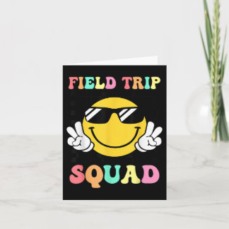 Field Trip Squad Groovy Field Day Hippie Smile Fac Kaart
