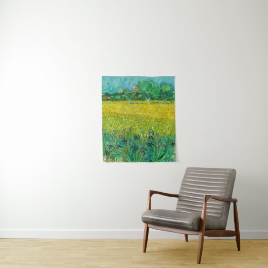 Field with Irises near Arles by Vincent van Gogh Wandkleed (In situ)
