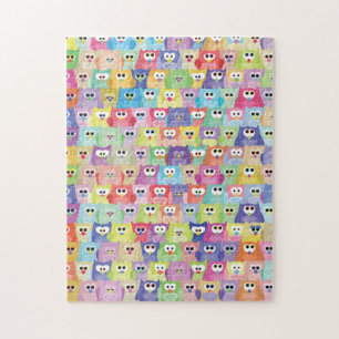 Fiendish Brighlty Colored Owls Legpuzzel