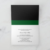 Fier aîné(e)s noir/vert faire-part de graduation (Intérieur)