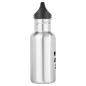 Fier asiatique fille, bouteille d'eau en acier ino (Gauche)