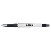 Fier asiatique fille, noir blanc stylo (Devant)