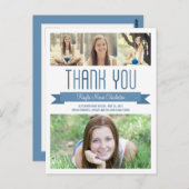 Fier Banner Carte de remerciements de graduation (Devant / Derrière)