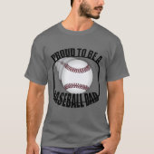 Fier baseball papa Homme Charcoal Basic T-Shirt (Devant)