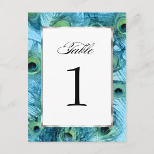 Fier comme un paon Numéro de table Set 1112