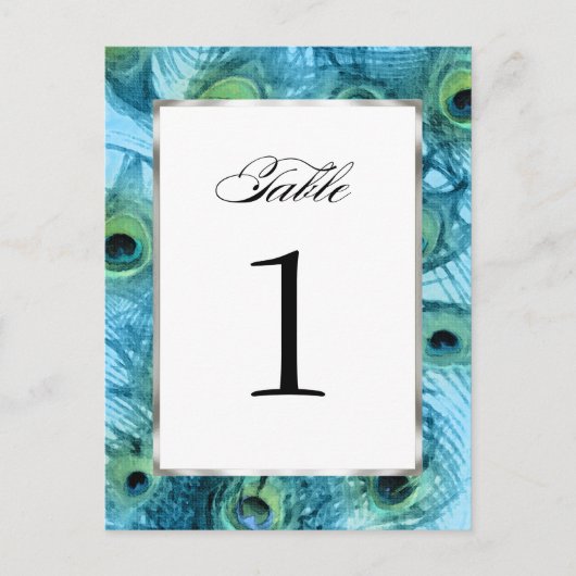 Fier comme un paon Numéro de table Set 1112 (Devant)