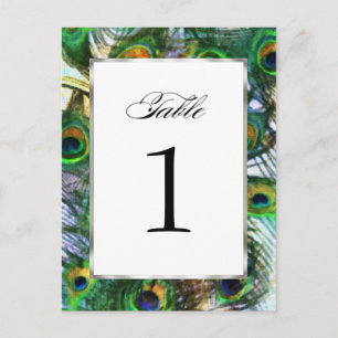 Fier comme un paon Numéro de table Set 1116