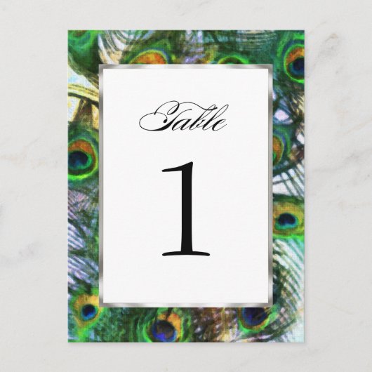 Fier comme un paon Numéro de table Set 1116 (Devant)