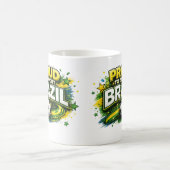 FIER DE SOUTENIR LE BRÉSIL Mug pour supporter de f (Centre)
