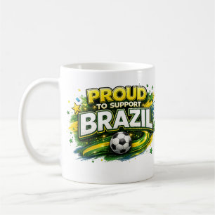 FIER DE SOUTENIR LE BRÉSIL Mug pour supporter de f
