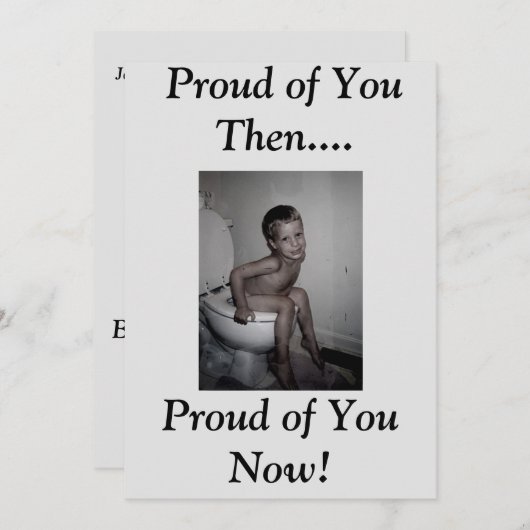 Fier de toi, alors...., Fière de ... Invitation (Devant / Derrière)