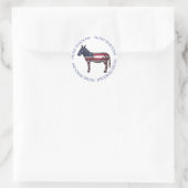 FIER DÉMOCRATE DONKEY AMÉRICAIN STICKERS À DRAPEAU (Sac)