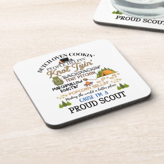 Fier Dessous de verre scout (Côté gauche)