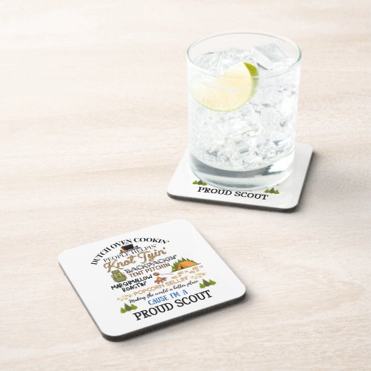 Fier Dessous de verre scout (Côté Droit)