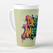 Fier d'être Américain Latte Mug (Angle gauche)