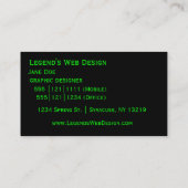 Fier d'être moi Carte de visite professionnel (Dos)