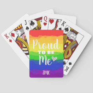 Fier d'être moi Cartes Monogrammes Arc-en-ciel