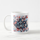 Fier d'être un Américain - 4 juillet café Mug (Gauche)