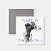 Fier d'être un Greyhound Maman Magnet (Recto/Verso)