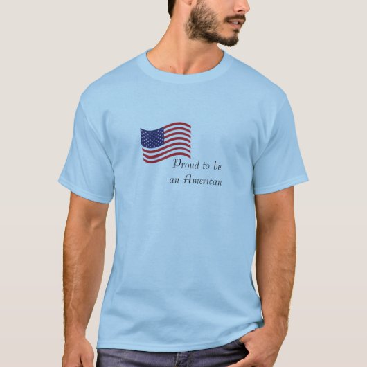 Fier d'être un T-shirt d'hommes américains (Devant)
