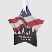 Fier d'être un vétéran - silhouette de soldats (devant)