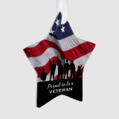 Fier d'être un vétéran - silhouette de soldats (devant)