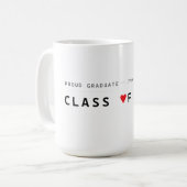 Fier Diplômé 2025 Mug - Personnalisé avec nom (Devant gauche)