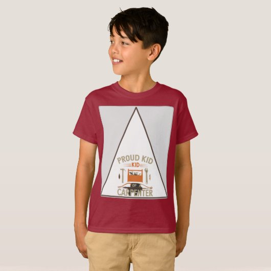 Fier enfant d'un T-shirt menuisier (Devant entier)