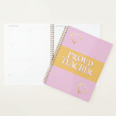Fier enseignant rose personnalisé (Devant avec enveloppe)