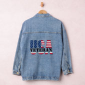 Fier Femme Vétérinaire Patriotique Veste Denim (Hangar)