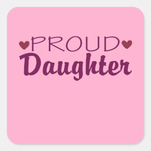 Fier fille autocollants de coeur mignon