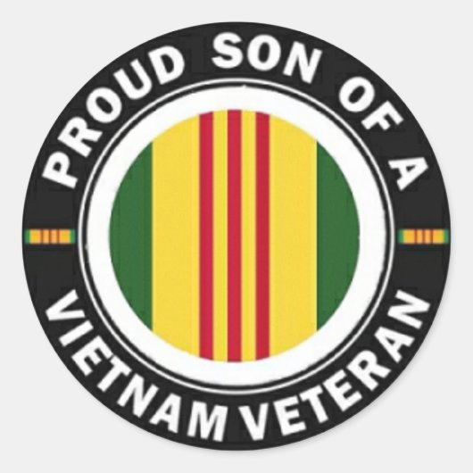 Fier fils d'un vétéran vietnamien Stickers Rond (Devant)