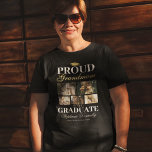 Fier grand-mère du T-shirt Graduate<br><div class="desc">T-shirt de la grand-mère avec un tableau de mortier des diplômés,  5 photos de votre petit-enfant,  le dicton "fière grand-mère du diplômé",  leur nom,  le lieu d'étude et l'année de classe.</div>