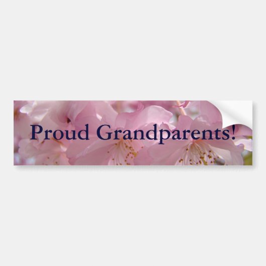 Fier Grand-parents! autocollants pare-chocs Pink B (Devant)