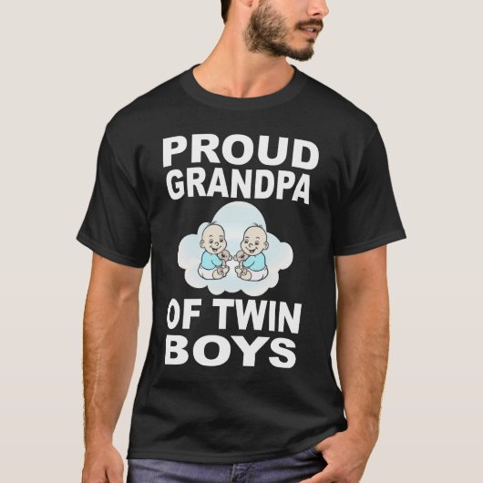 Fier Grand-Père Des Jumeaux Cadeaux T-Shirt Boys (Devant)