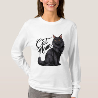 Fier Maine Coon Chat Maman T-shirt