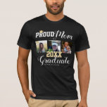 Fier Maman Classe de Grand Casquette T-shirt<br><div class="desc">Classe simple de n'importe quel modèle de chemise année avec texte personnalisé. Illustration du casquette graduel. Trois photos collage.</div>