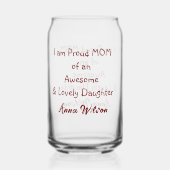 Fier maman d'une fille géniale ajouter nom texte (Verso)