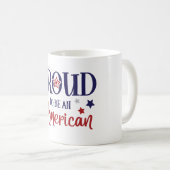 Fier nouveau citoyen américain Mug avec drapeau - (Devant droit)