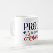 Fier nouveau citoyen américain Mug avec drapeau - (Devant gauche)