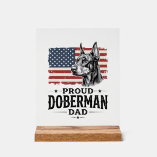 Fier papa Doberman Drapeau vintage vecteur concept